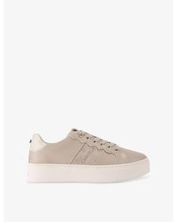 Carvela Kurt Geiger - Castella Branded Leather Low-Top Trainers - Lyst
