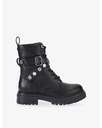 Carvela Kurt Geiger - Headline Faux-Leather Combat Boots - Lyst