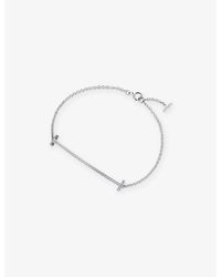 Tiffany & Co. - Tiffany T Smile 18Ct- And Diamond Bracelet - Lyst