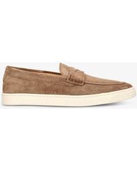 Brunello Cucinelli - Hybrid Penny-detail Suede Loafers - Lyst