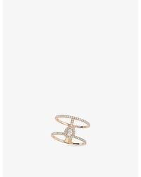 Messika - Glam Azone 2 Row Pavé 18Ct And 0.4Ct Diamond Ring - Lyst