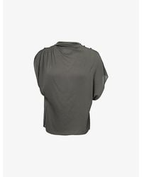 Twp - Wish You Would Ruched Stretch-Silk Top - Lyst