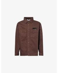 Palmes - Coarse Brand-Patch Denim Overshirt - Lyst