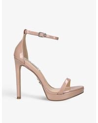 Steve Madden - Milano Heeled Patent Faux-leather Sandals - Lyst