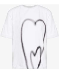 Sportmax - Luis Heart-print Cotton-jersey T-shirt - Lyst