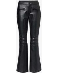 Perfect Moment - Aurora Flared-leg Mid-rise Faux Leather Trousers - Lyst