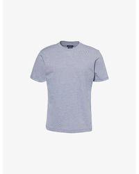 Hackett - Stripe-Print Short-Sleeve Cotton-Jersey T-Shirt - Lyst