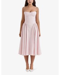 princess polly baby blue dress Women's Black Midi Dress Backless V Neck Lace
