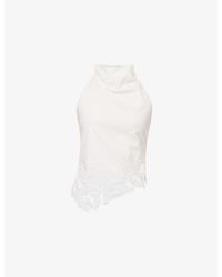 SIR. - Klara Halter-Neck Cotton Top - Lyst