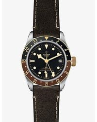 Tudor - M79833Mn-0003 Bay Gmt S&G Stainless-Steel, Leather And 18Ct- Automatic Watch - Lyst