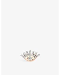 Kismet by Milka - Pave Evil Eye 0.10Ct Diamond Stud Earring - Lyst