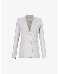 Off-White c/o Virgil Abloh - Corporate Tech Brand-print Single-breasted Woven Blazer - Lyst