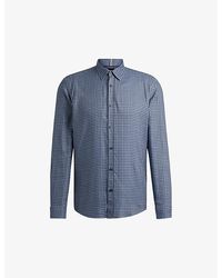 BOSS - Regular-Fit Geometric-Print Chambray Shirt - Lyst