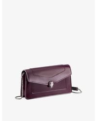 BVLGARI - Serpenti Forever Chain Leather Pochette - Lyst