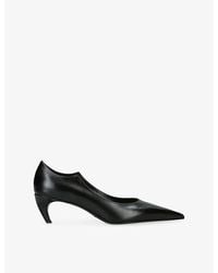 KHAITE - Valerie 55 Leather Heeled Courts - Lyst