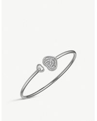 Chopard - Happy Hearts 18ct White-gold And Diamond Bangle - Lyst