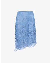 SIR. - Leif Embroidered Sheer Midi Skirt - Lyst