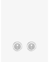 Messika - Lucky Move Pave 18Ct And 0.48Ct Diamond Stud Earrings - Lyst