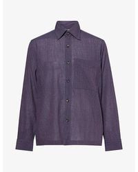 Kartik Research - Pinstripe Patch-Pocket Cotton Shirt - Lyst