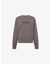 Daily Paper - Velvet-Branding Crewneck Cotton-Knit Jumper - Lyst