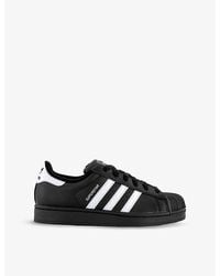 adidas - Superstar Ii Pony-Hair Leather Low-Top Trainers - Lyst