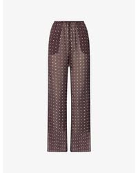 Dissh - Vanessa Polka Dot Sheer Woven Trousers - Lyst