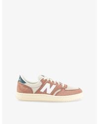 New Balance - T500 Suede Low-Top Trainers - Lyst