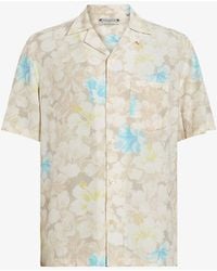 AllSaints - Nevada Floral-print Short-sleeve Woven Shirt - Lyst