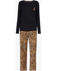 Lauren by Ralph Lauren - Logo-embroidered Cotton And Recycled-polyester-blend Pyjamas - Lyst