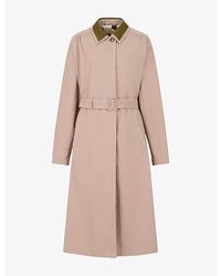 Marni - Contrast-Collar Cotton-Blend Trench Coat - Lyst