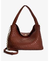 Dune - Deliberate Woven Faux-Leather Shoulder Bag - Lyst