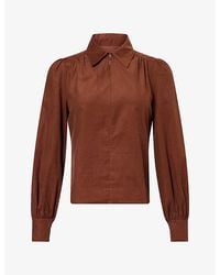 ME+EM - Baby-Cord Zip-Up Cotton Blouse - Lyst