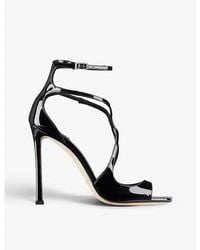 Jimmy Choo - Azia 110 Strappy Patent Leather Sandals - Lyst