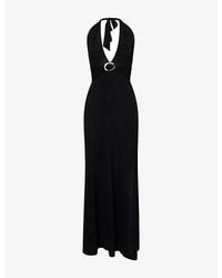 Away That Day - Mozambique Halterneck Knit Maxi Dress - Lyst