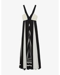 Reiss - Tallie Graphic-Print Woven Maxi Dress - Lyst