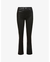 PAIGE - Cindy Straight-leg High-rise Rayon-blend Jeans - Lyst