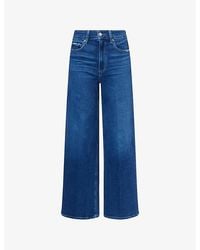 PAIGE - Anessa Wide-Leg Stretch-Denim Blend Jeans - Lyst