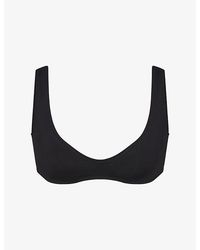 Skims - Signature Swim Plunge Bikini Top - Lyst