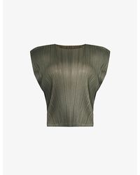 Pleats Please Issey Miyake - Basic Pleated Knitted Top - Lyst