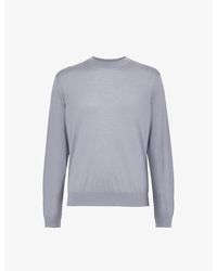 Emporio Armani - Travel Crew-neck Wool Knitted Jumper - Lyst