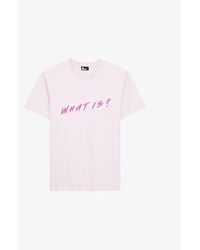The Kooples - Logo-Print Cotton-Jersey T-Shirt - Lyst