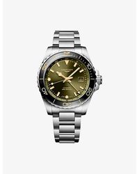 Longines - L3.890.4.06.6 Hydroconquest Gmt 43Mm Ceramic Bezel Stainless-Steel Automatic Watch - Lyst