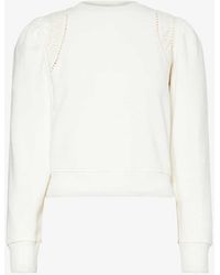 PAIGE - Dorea Contrast-panel Regular-fit Cotton-jersey Sweatshirt - Lyst