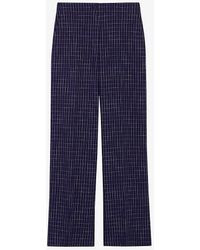 Claudie Pierlot - Checked Straight-leg Stretch-woven Trousers - Lyst