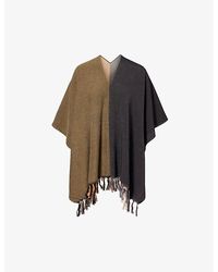 Issey Miyake - Quintuple Contrast-panel Silk And Wool-blend Scarf - Lyst