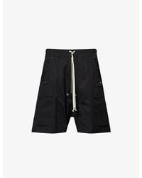 Rick Owens - Cargobela Zip-Front Cotton-Poplin Shorts - Lyst
