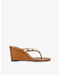 Simon Miller - Soleil Shell Heeled Leather Wedges - Lyst