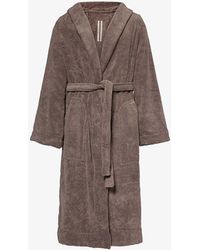 Rick Owens - Logo-embellished Relaxed-fit Cotton-towelling Robe - Lyst