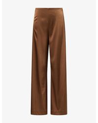 STAUD - Stroll Wide-Leg Silk Trousers - Lyst