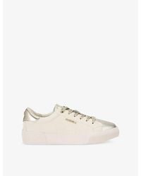 Carvela Kurt Geiger - Santiana Faux-Leather Low-Top Trainers - Lyst